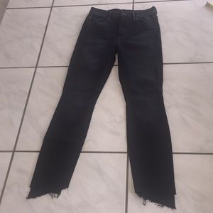 New Mother the stunner zip 2 step fray jeans 25